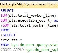SQL Server / Different SQL Versions different query hashes