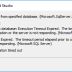 SQL Server / BACPAC / Could not extract package from specified database – The wait operation timed out